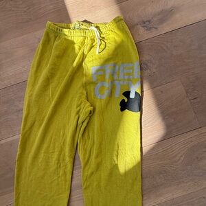 Freecity Yellow Track Pants